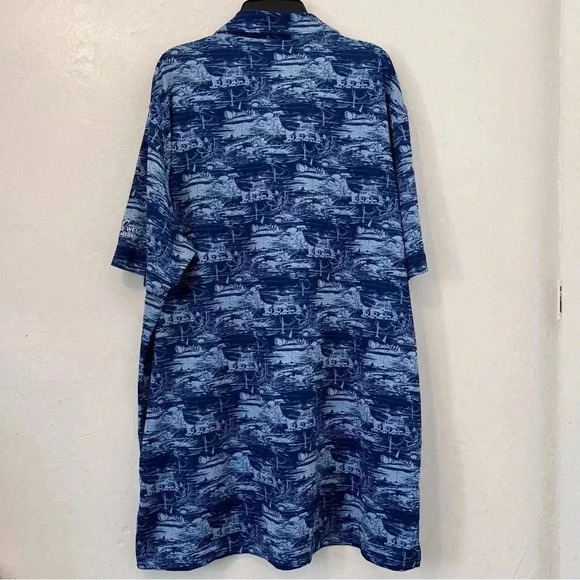 Peter Millar Summer Comfort Men’s L Blue Golf Landmark Performance Jersey Polo - Picture 8 of 14